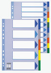Разделитель, цветной, пластик, А4+, 1-5
