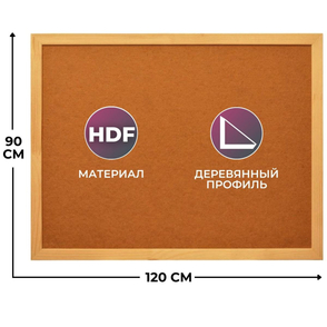 Доска информационная Attache Economy 90х120 ХДФ, деревян. рама 51860