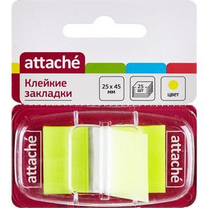 Клейкие закладки пласт. 1цв.по 25л. 25ммх45 желт
